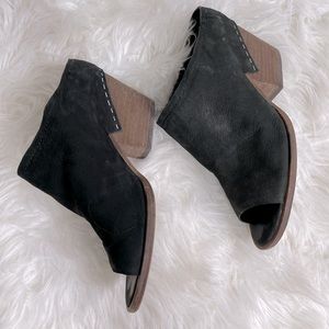 Dolce Vita Suede Open-toe Block Heel Mules Sz 9.5